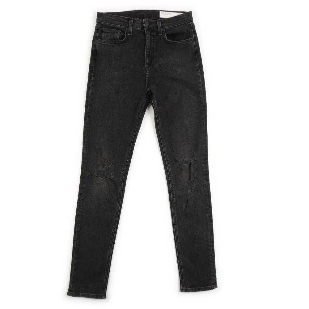 RAG & BONE New York High Rise Ankle Skinny black jeans size 26